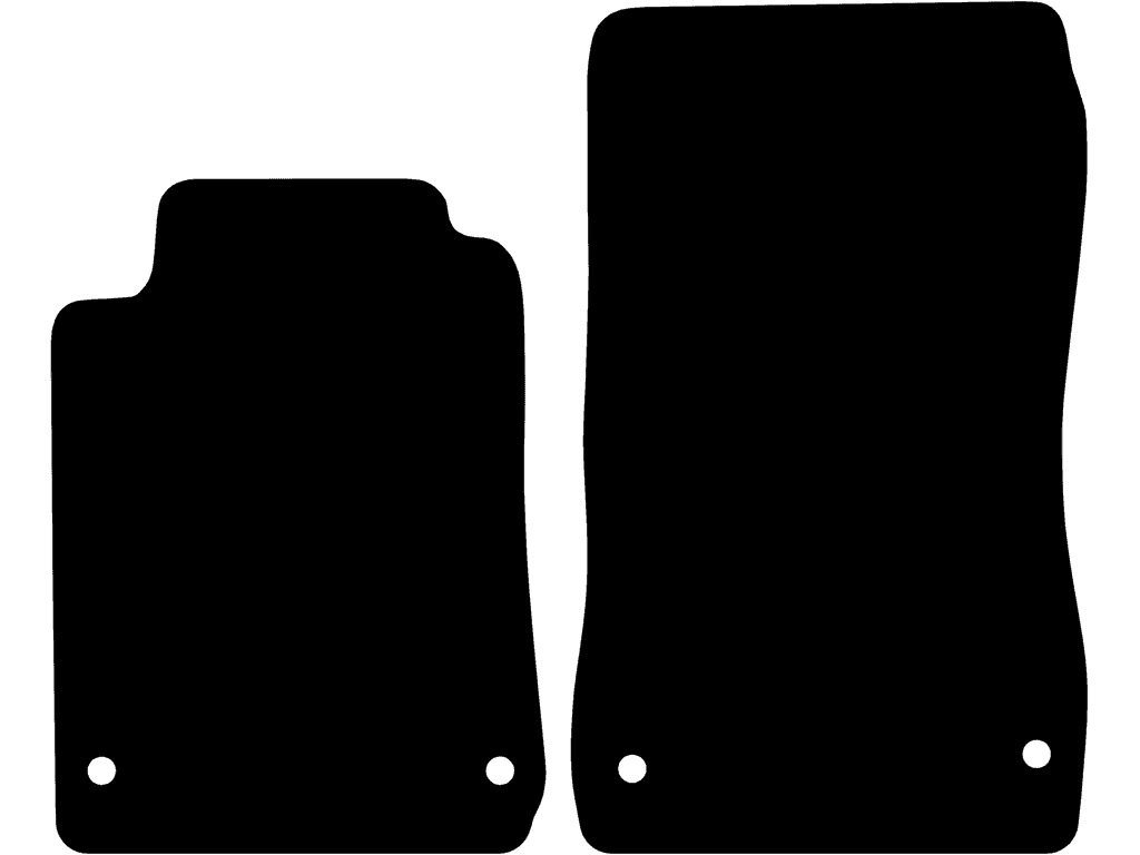 Kaksoiskiinnitys | Kuljettajan matto ilman läppää | Versio 1 | Kiinnitysjärjestelmä: Painonappi