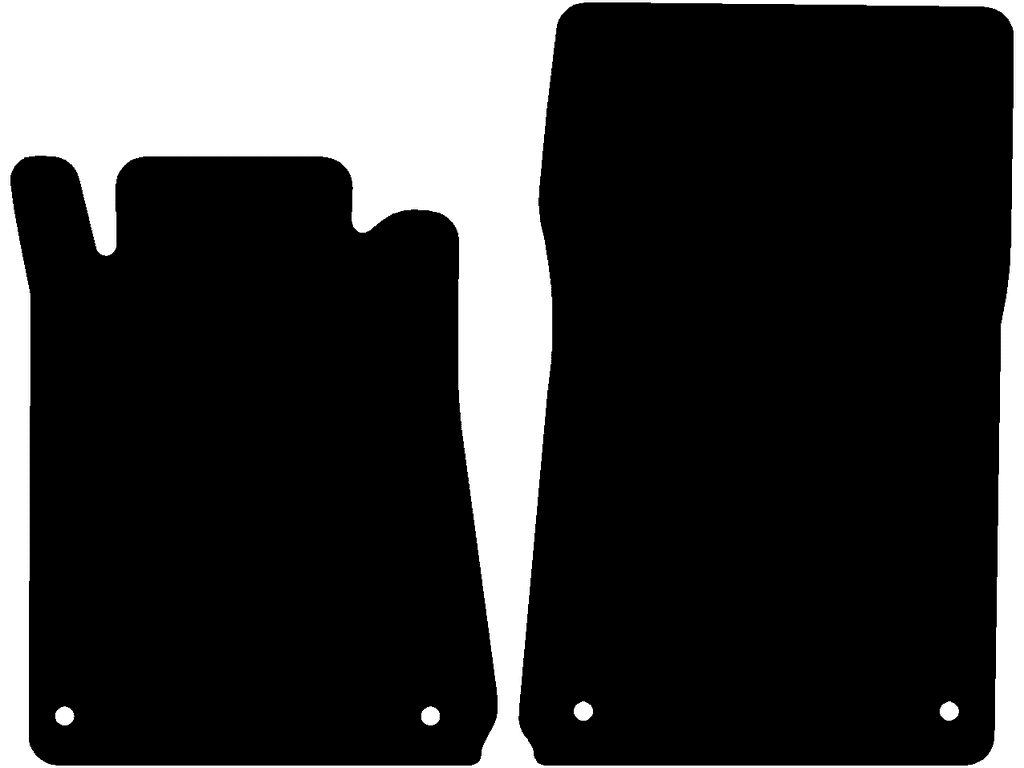 Kaksoiskiinnitys | Kuljettajan matto läpällä